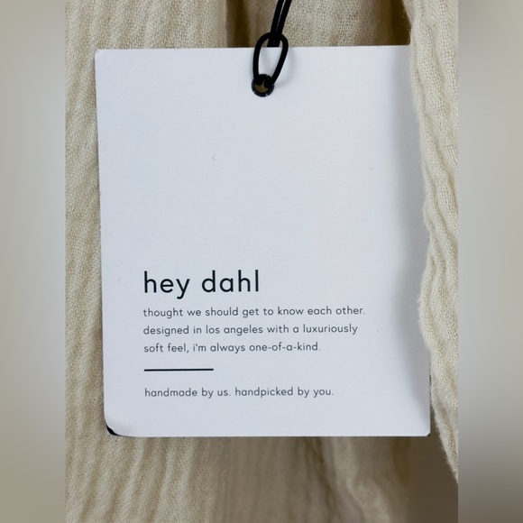 Bella Dahl Long Sleeve Shirred Raglan Button Up Shirt Ivory Grey Medium - Picture 8 of 10